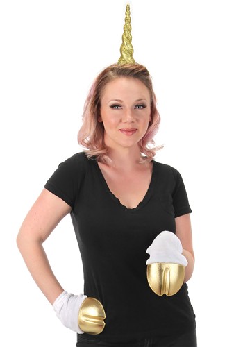 Unicorn Costume Front Gold Hooves | Unicorn Accessories