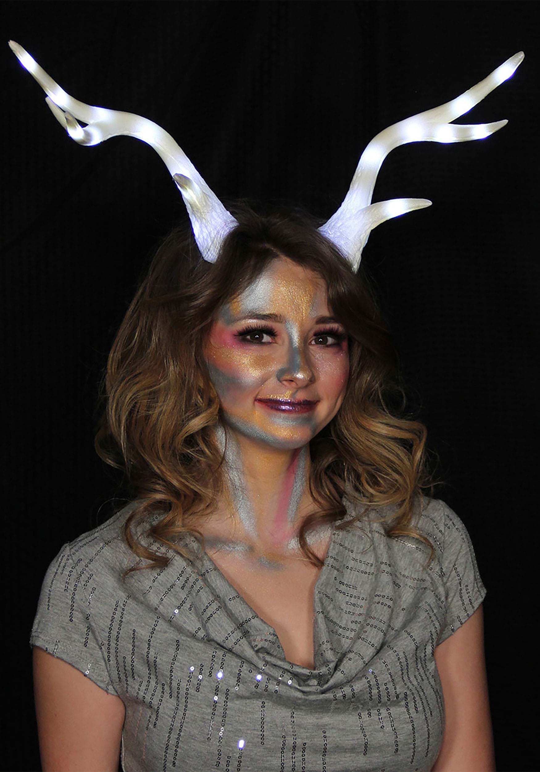 LumenHorns , Light-Up Deer Antlers White Costume