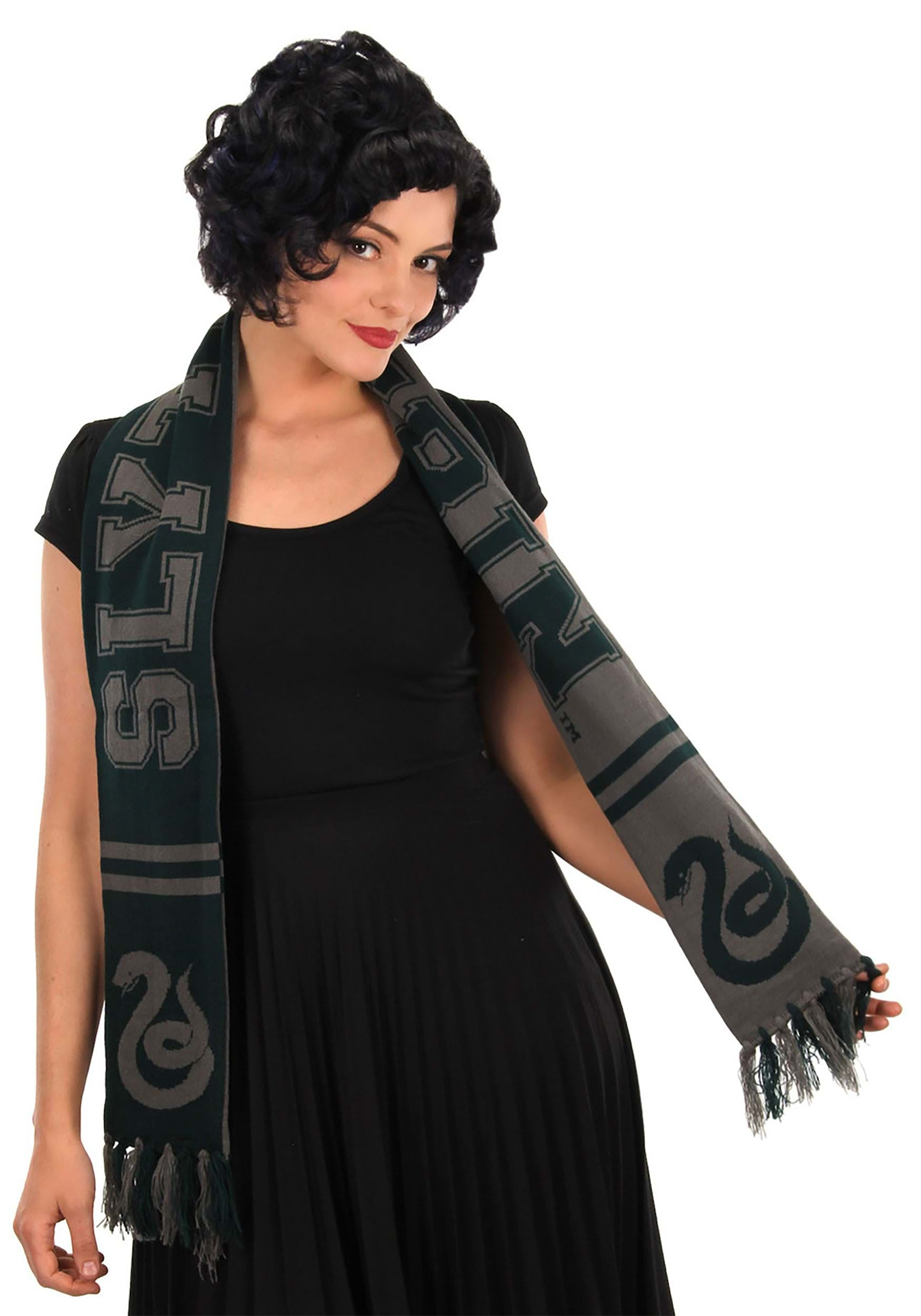 Harry Potter Reversible Slytherin Knit Scarf , Harry Potter Accessories