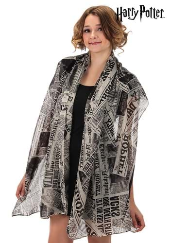 Daily Prophet Newspaper Print Lightweight Scarf