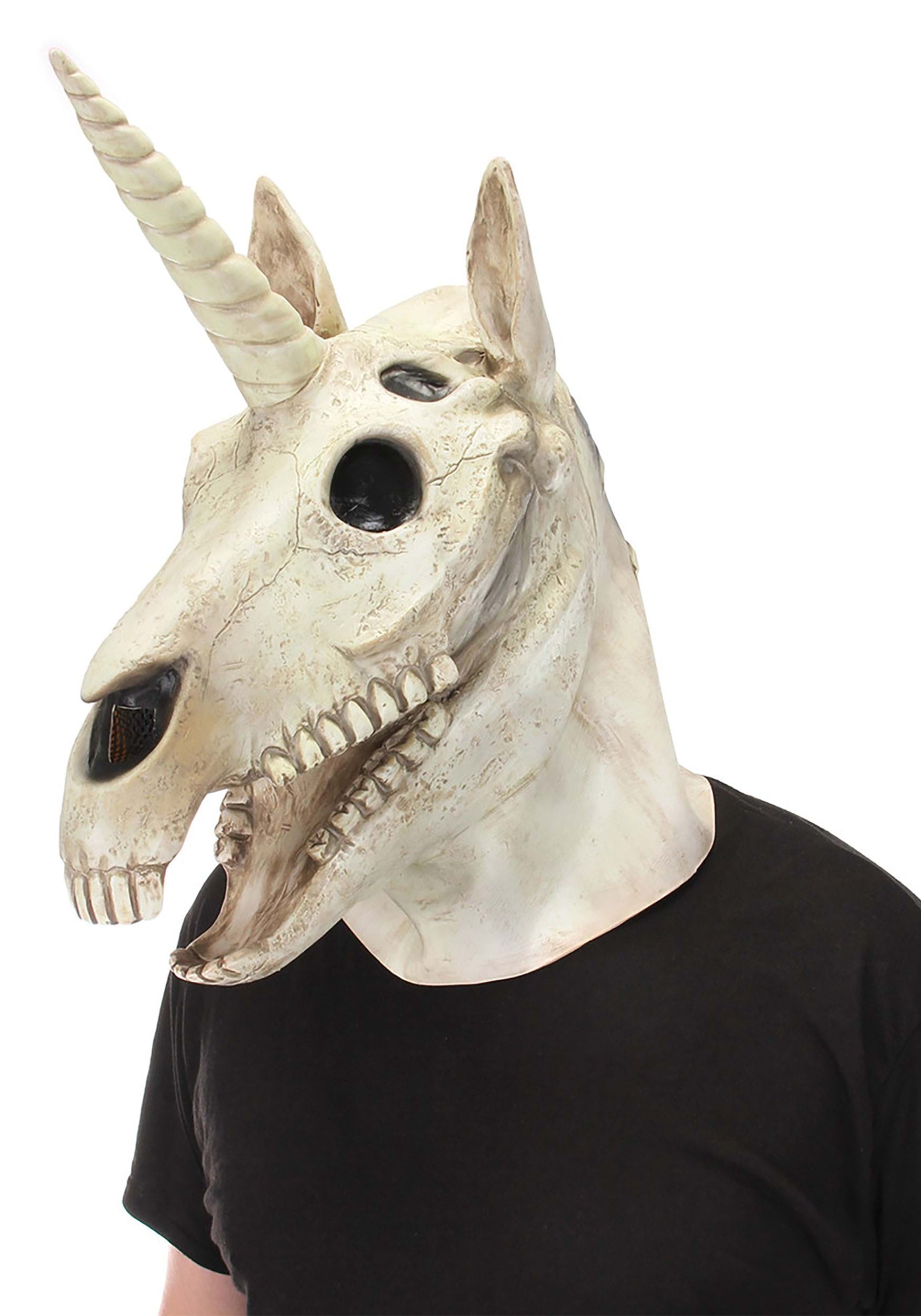 Máscara de motor de la boca del cráneo de unicornio Multicolor