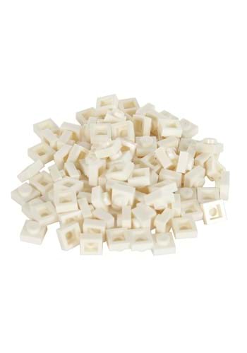 Bricky Blocks 100 Pieces 1x1 White