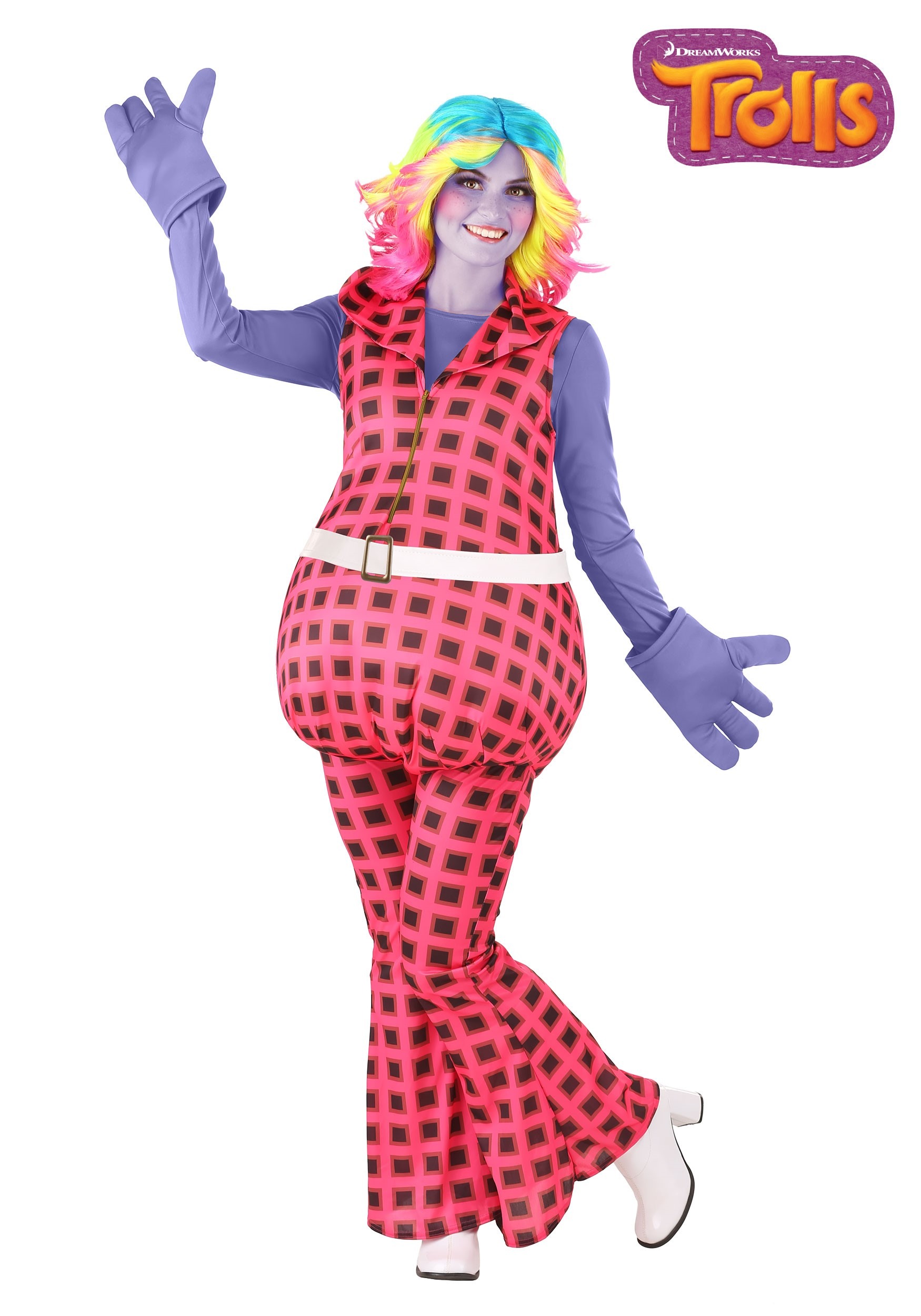 Women's Plus Size Trolls Lady Glitter Sparkles Costume