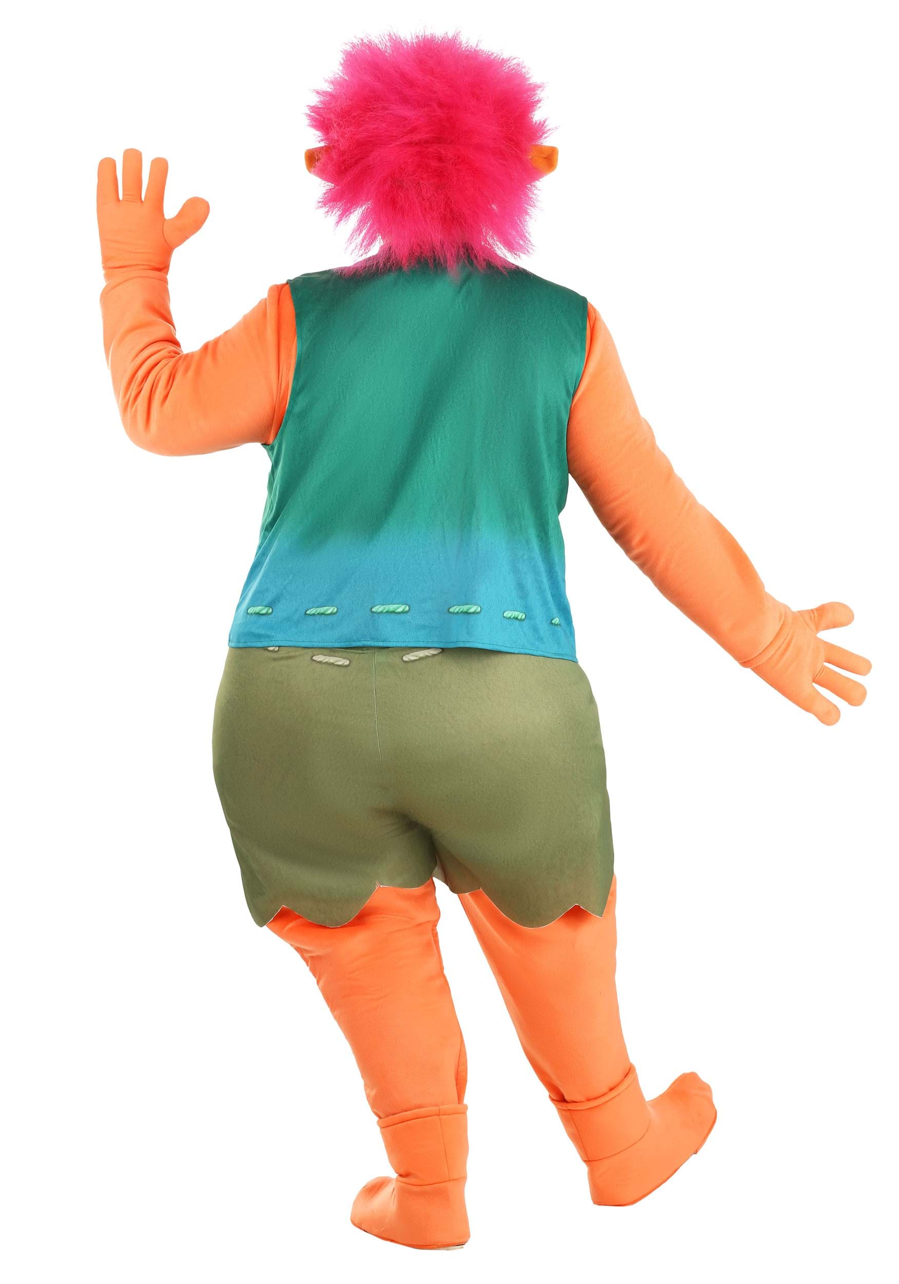 thumbnail interactive-video image 1 of Adult King Peppy Troll Wig With Eyebrows & Mustache - Halloween Costume Cosplay 1 of 3
