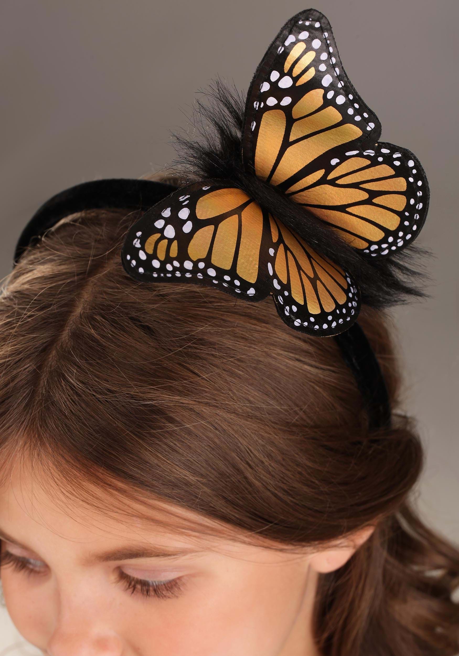 Springy Monarch Butterfly Headband Costume