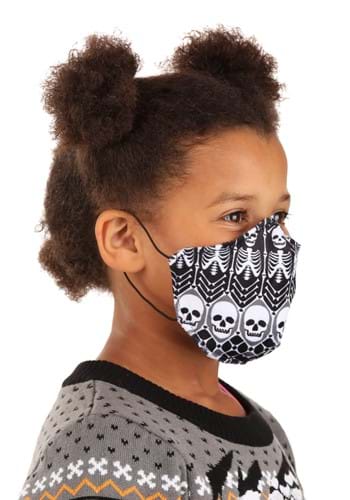 Skeleton Pattern Kid's Sublimated Face Mask | Face Masks