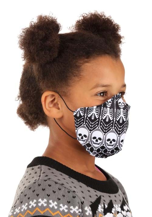 Skeleton Pattern Kid's Sublimated Face Mask | Face Masks