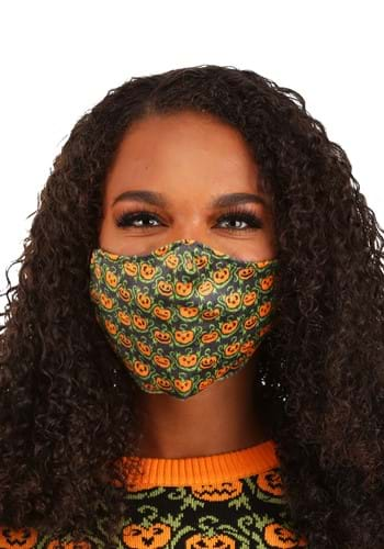 Adult Pumpkins Pattern Sublimated Face Mask