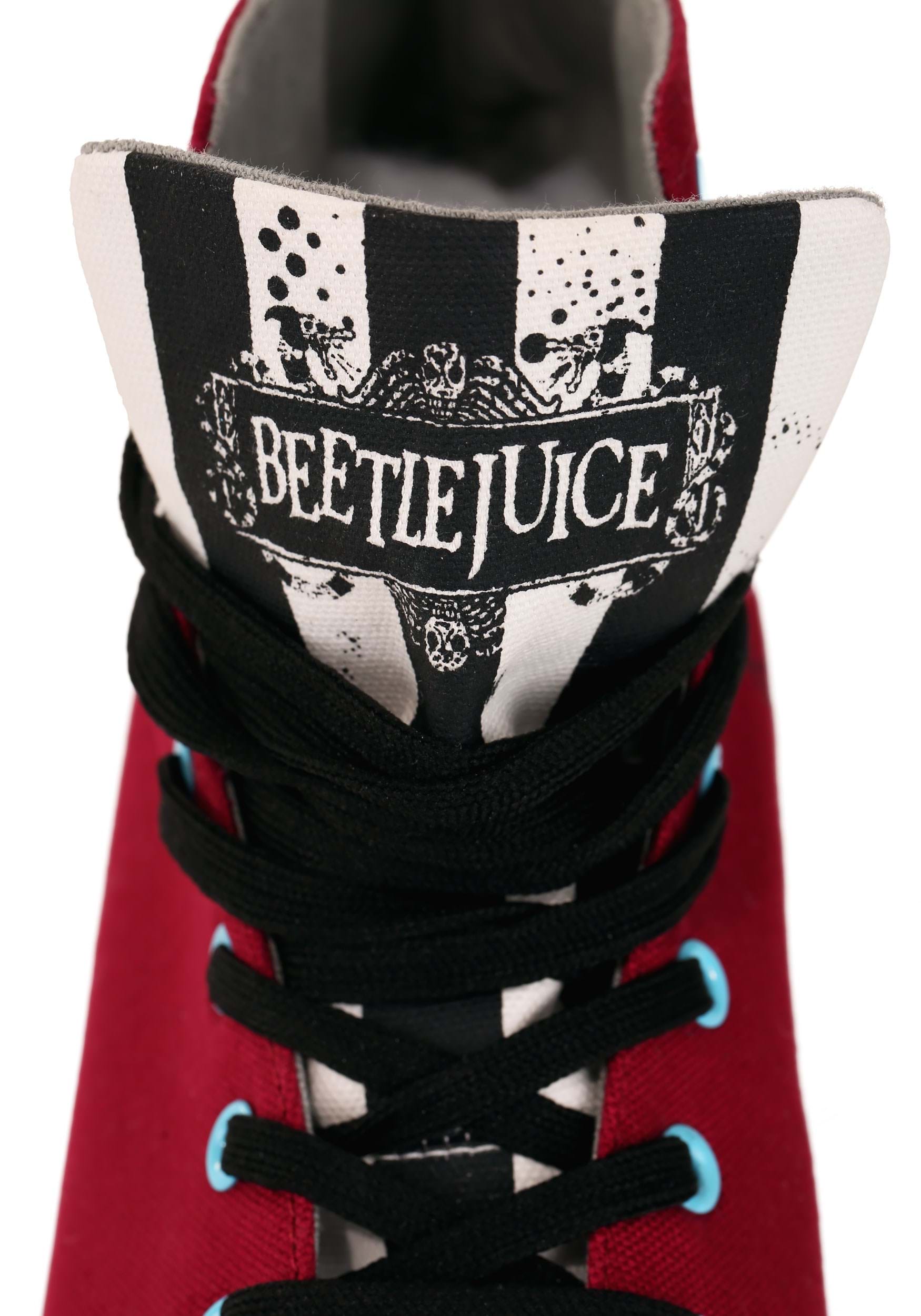 Beetlejuice Recently Deceased Maroon Unisex Sneakers