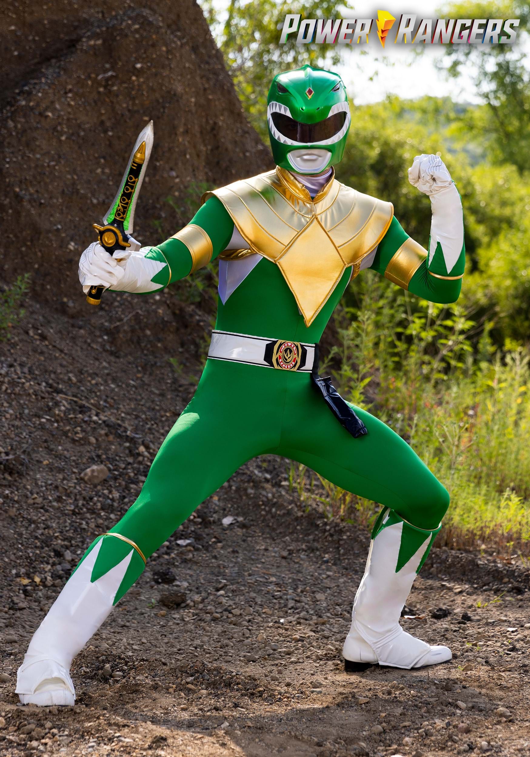 vocal Tomar conciencia Modernización Authentic Power Rangers Green Ranger Adult Costume