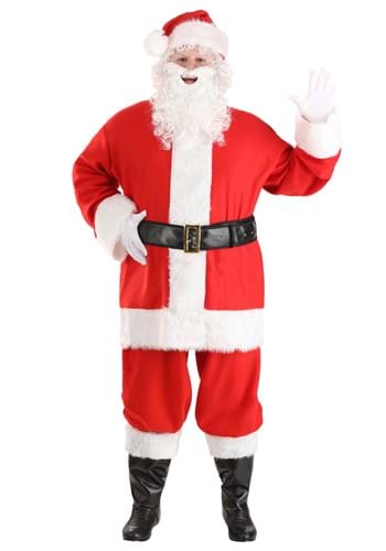 Men's Plus Size Holiday Santa Claus Costume