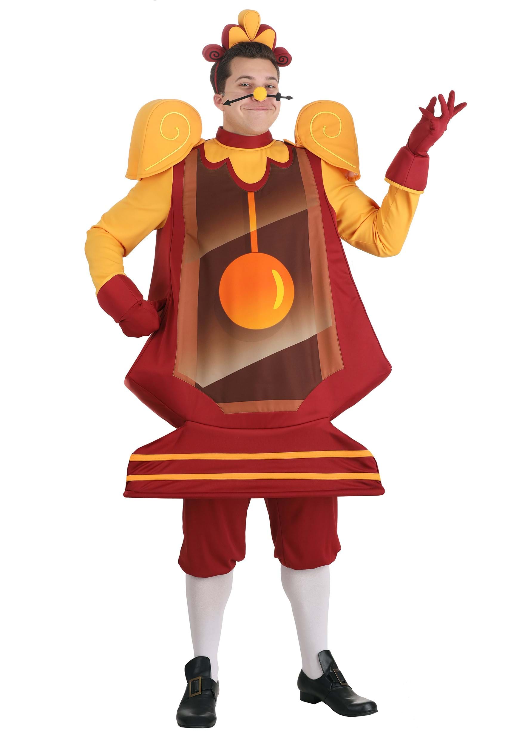 Photos - Fancy Dress A&D FUN Costumes Men's Beauty and the Beast Cogsworth Costume Brown/Orange 