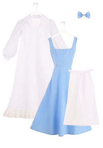 Womens Beauty and the Beast Belle Blue Dress Costume