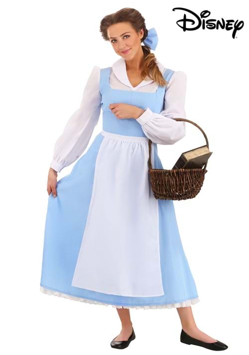 Womens Beauty and the Beast Belle Blue Dress Costume