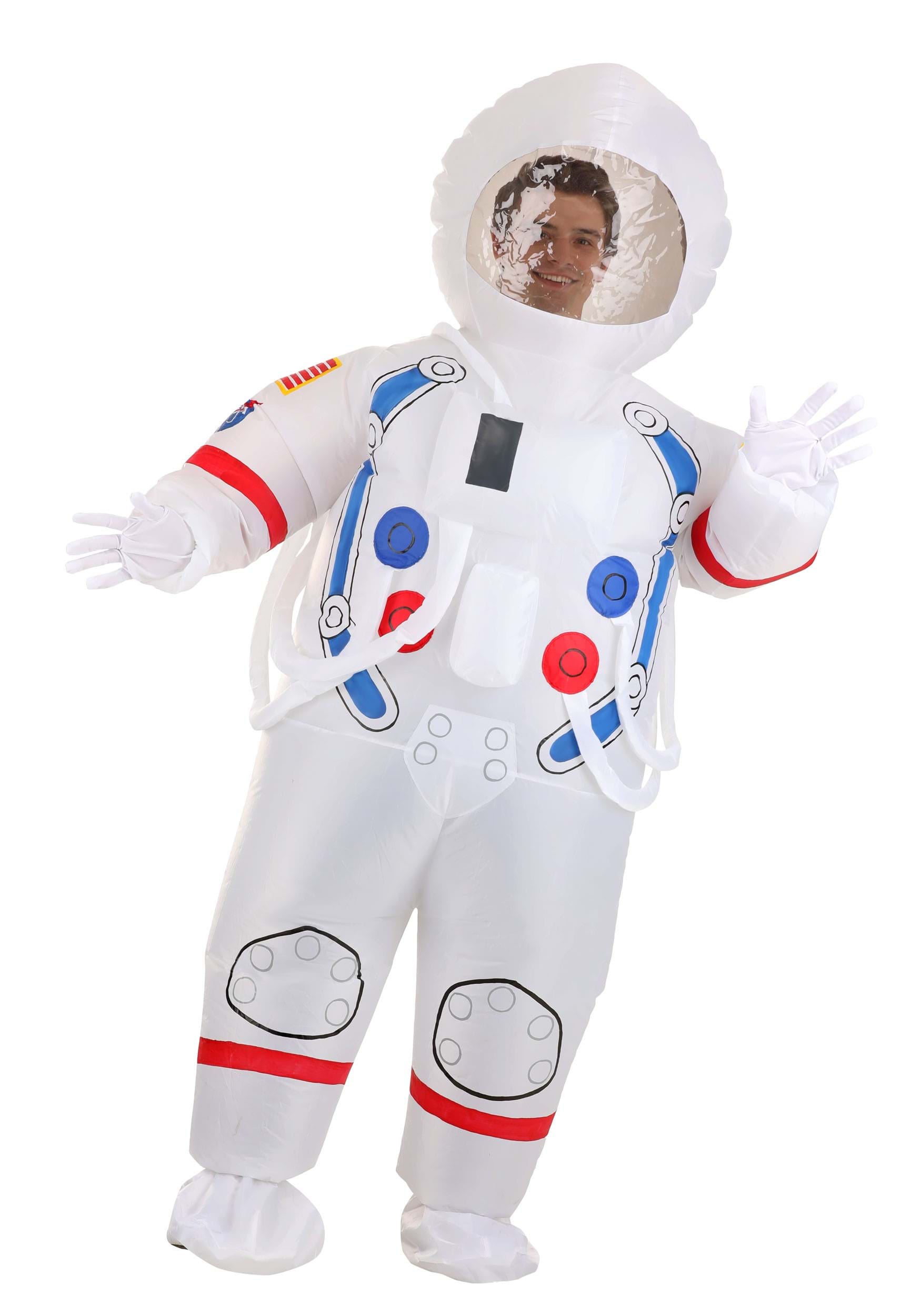 Fun Costumes Adult Nasa Backpack, Adult Unisex, Size: Standard, White