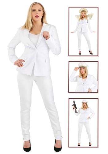 WDBBY Ladies White Black Blue Pant Suit Blazer Formal Trouser Office Work  Business Wear 2 Piece Set (Color : White, Size : Small) : Amazon.ca:  Clothing, Shoes & Accessories