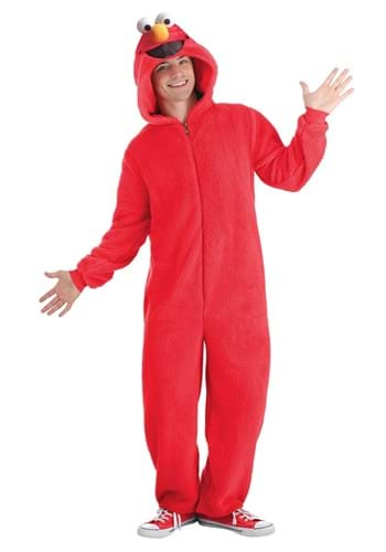 Adult Sesame Street Elmo Onesie Costume