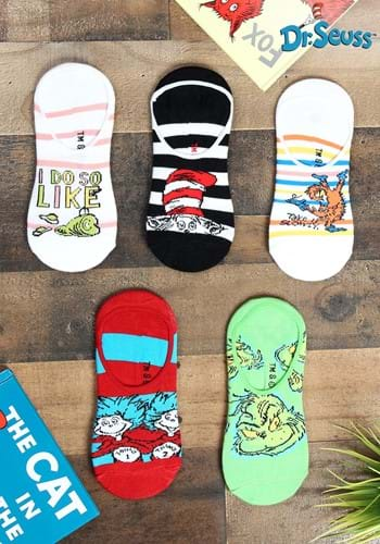 Adult Dr. Seuss No Show Sock Set 5 Pairs-0