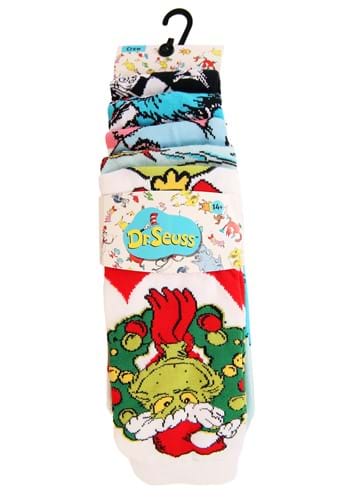 Adult Dr. Seuss Patterns 5 Pair Crew Sock Set | Dr. Seuss Accessories