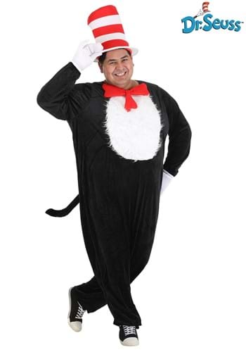 Plus Size Adult Cat in the Hat Costume-1