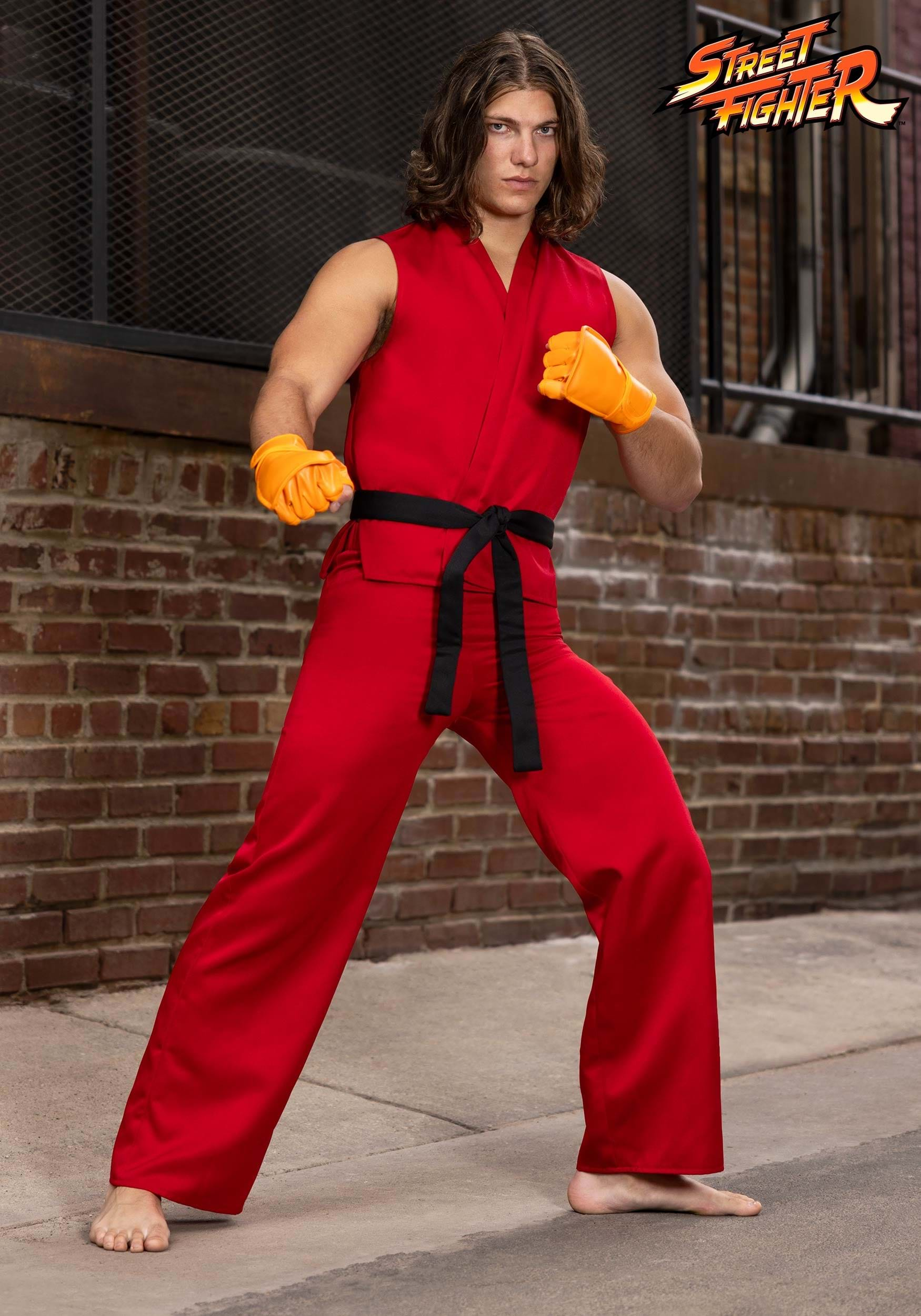 Plus Size Street Fighter Ken Costume for Men