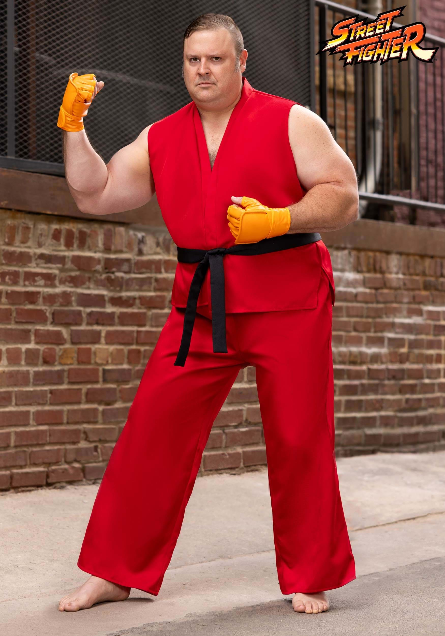 Plus Size Street Fighter Ken Costume For Men 