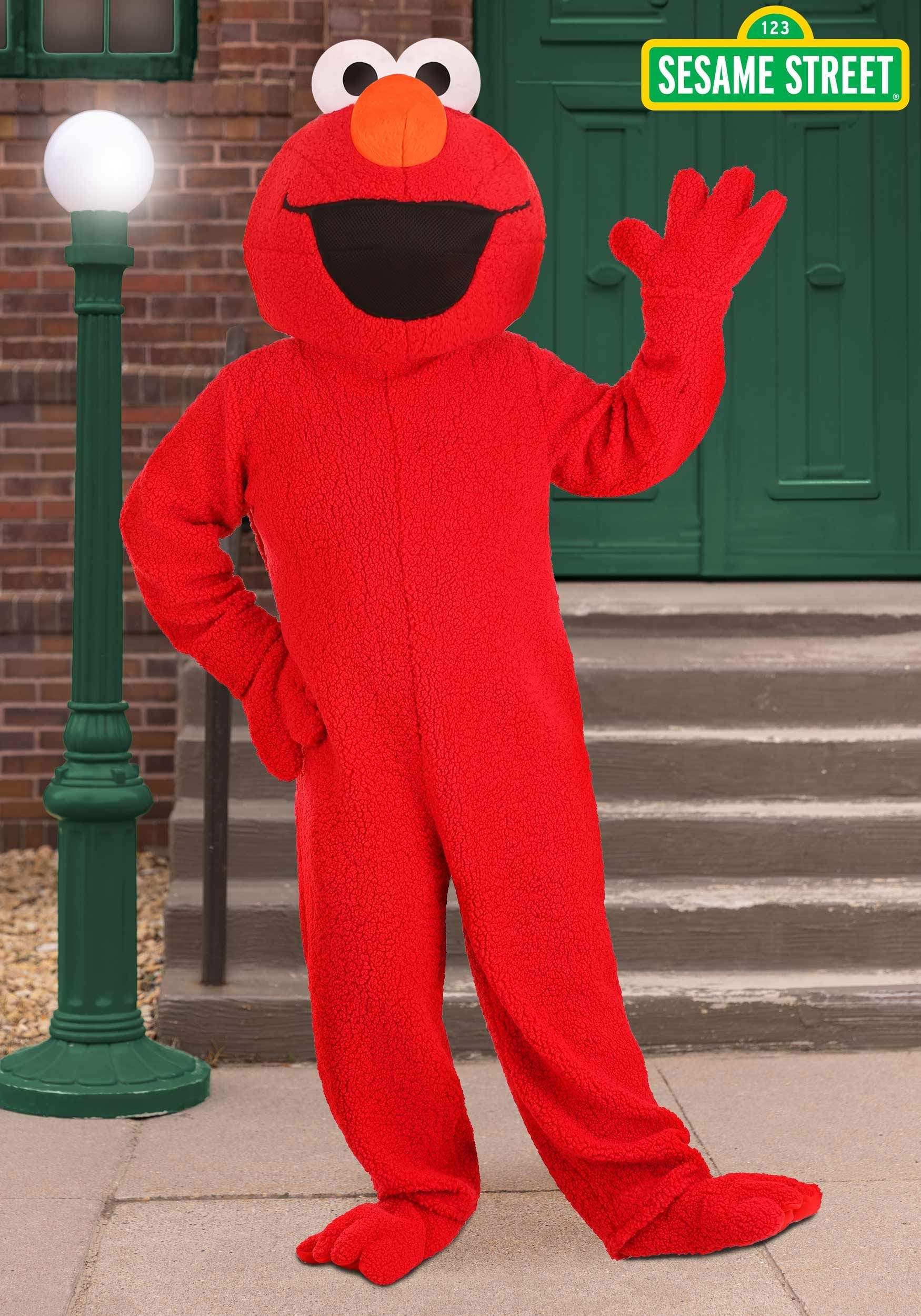 Disfraz de mascota de Elmo para adultos de talla grande Multicolor
