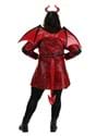 Womens Plus Size Leather Devil Costume Alt 1