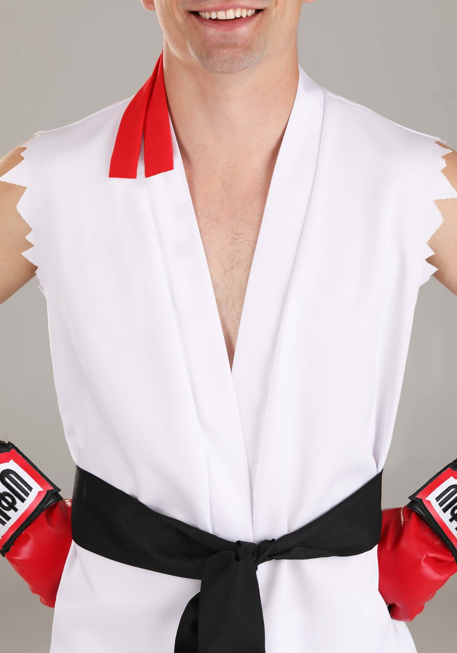  Street Fighter Ryu Costume for Adults Large : Clothing, Shoes &  Jewelry