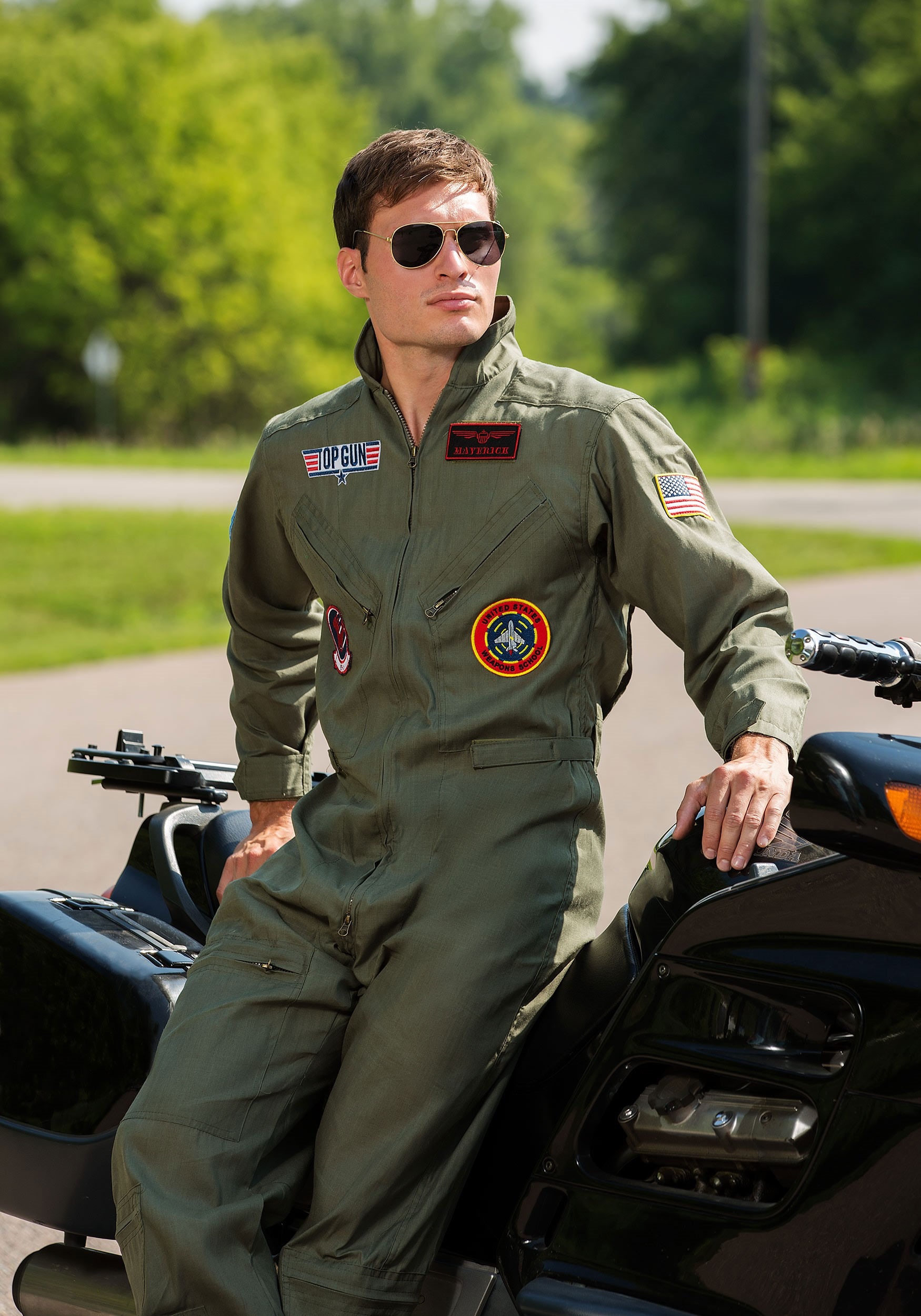 Gør livet forholdsord Lægge sammen Men's Top Gun Flight Suit Costume | Pilot Halloween Costume