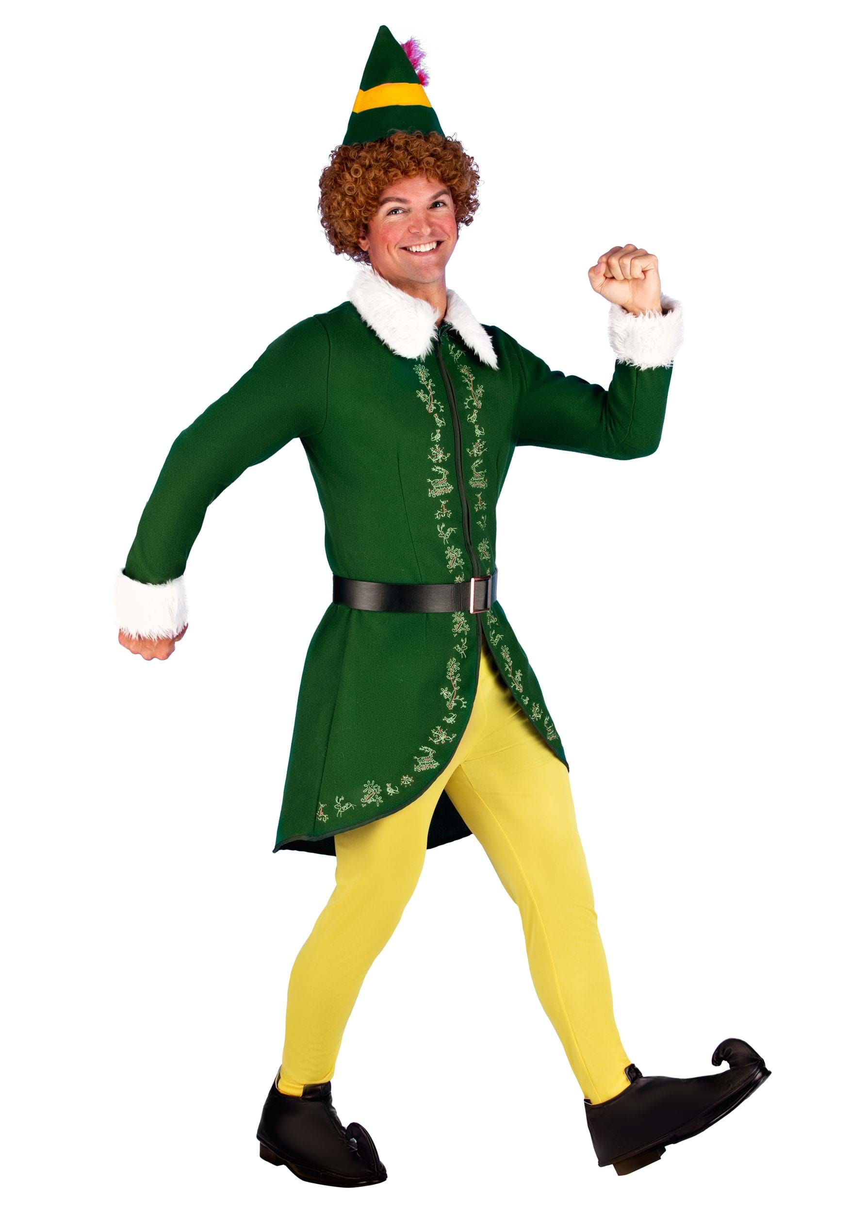 Photos - Fancy Dress Buddy FUN Costumes Authentic Adult  the Elf Outfit Green/White/Yell 