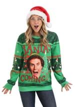 Santa's Coming Elf Ugly Christmas Sweatshirt Alt 4