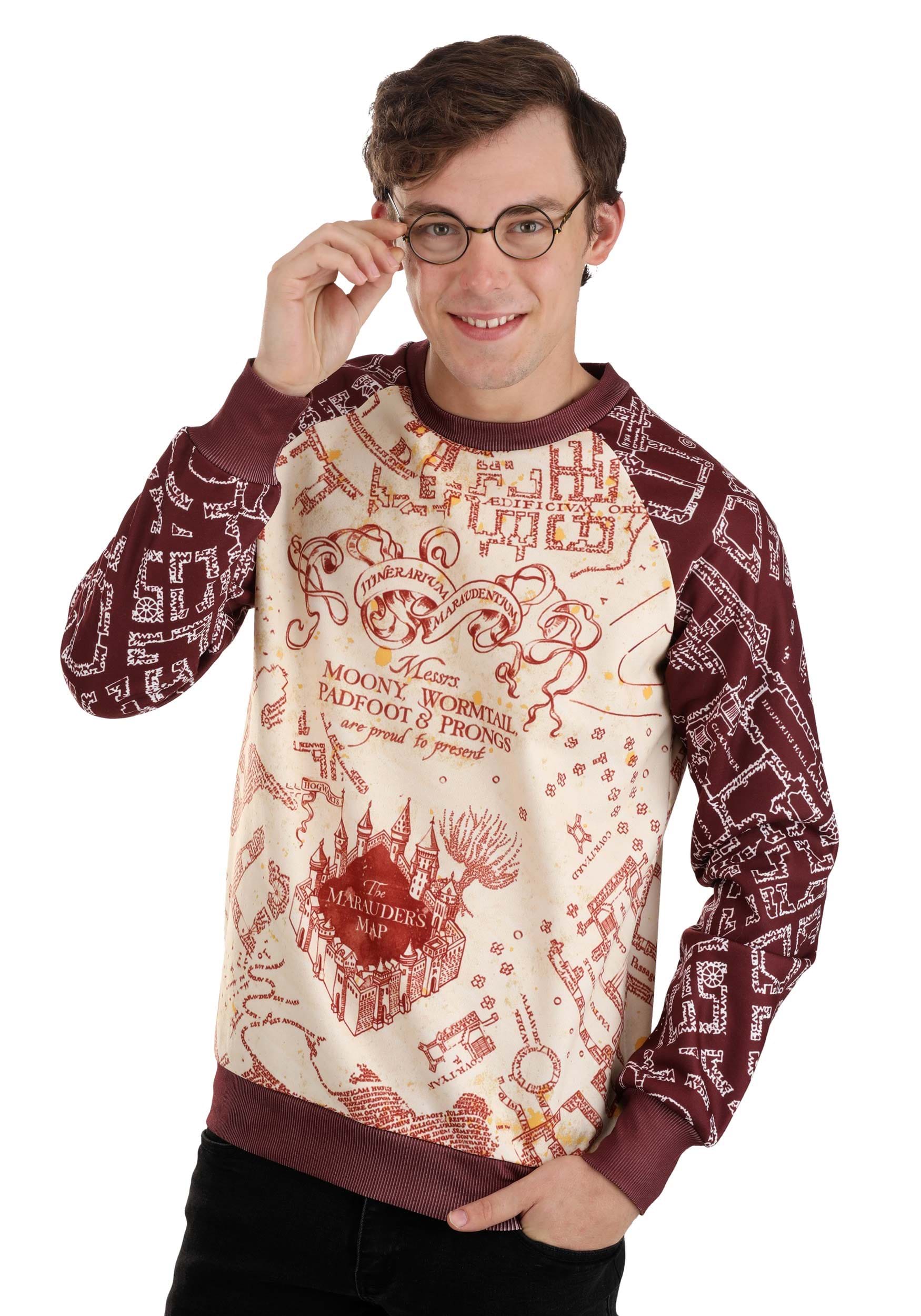 Adult Harry Potter Marauder's Map Sweatshirt | Harry Potter Sweaters