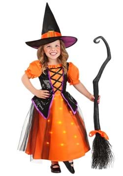 Toddler Orange Light-Up Witch Costume