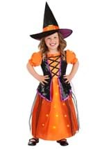 Toddler Orange Light-Up Witch Costume Alt 4