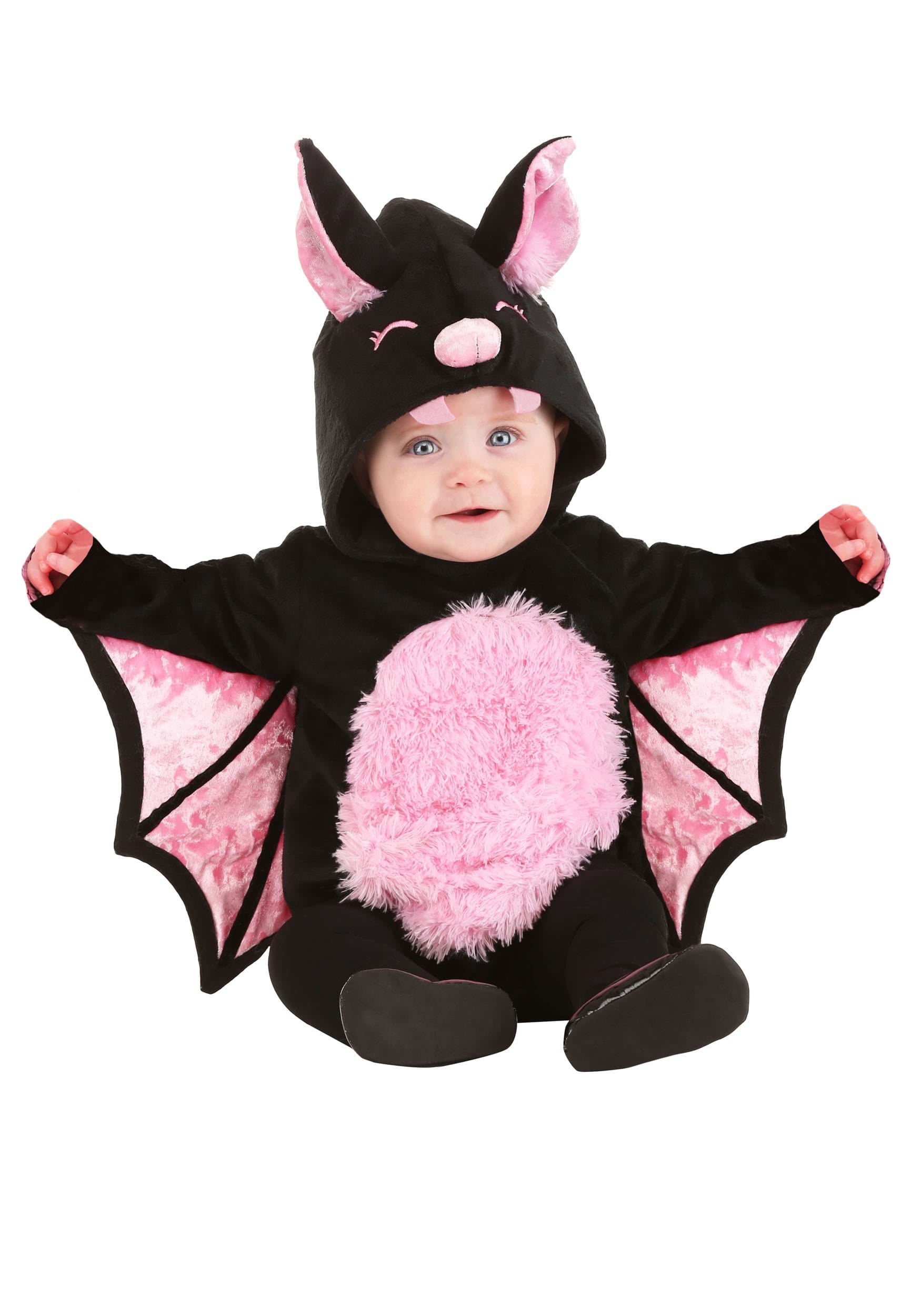 Disfraz de infante de murciélago de vampiro rosa Multicolor