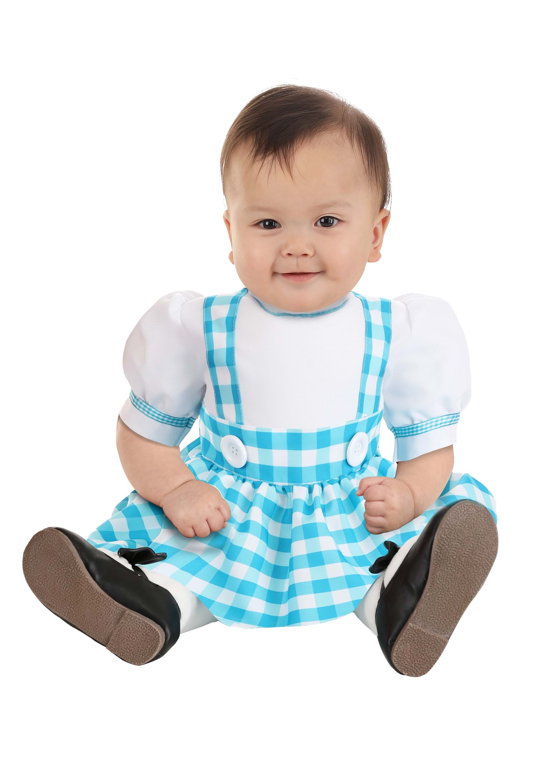 Photos - Fancy Dress FUN Costumes Infant Gingham Kansas Girl Halloween Costume Blue/White