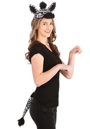 Zebra Plush Headband Tail Kit Alt 1