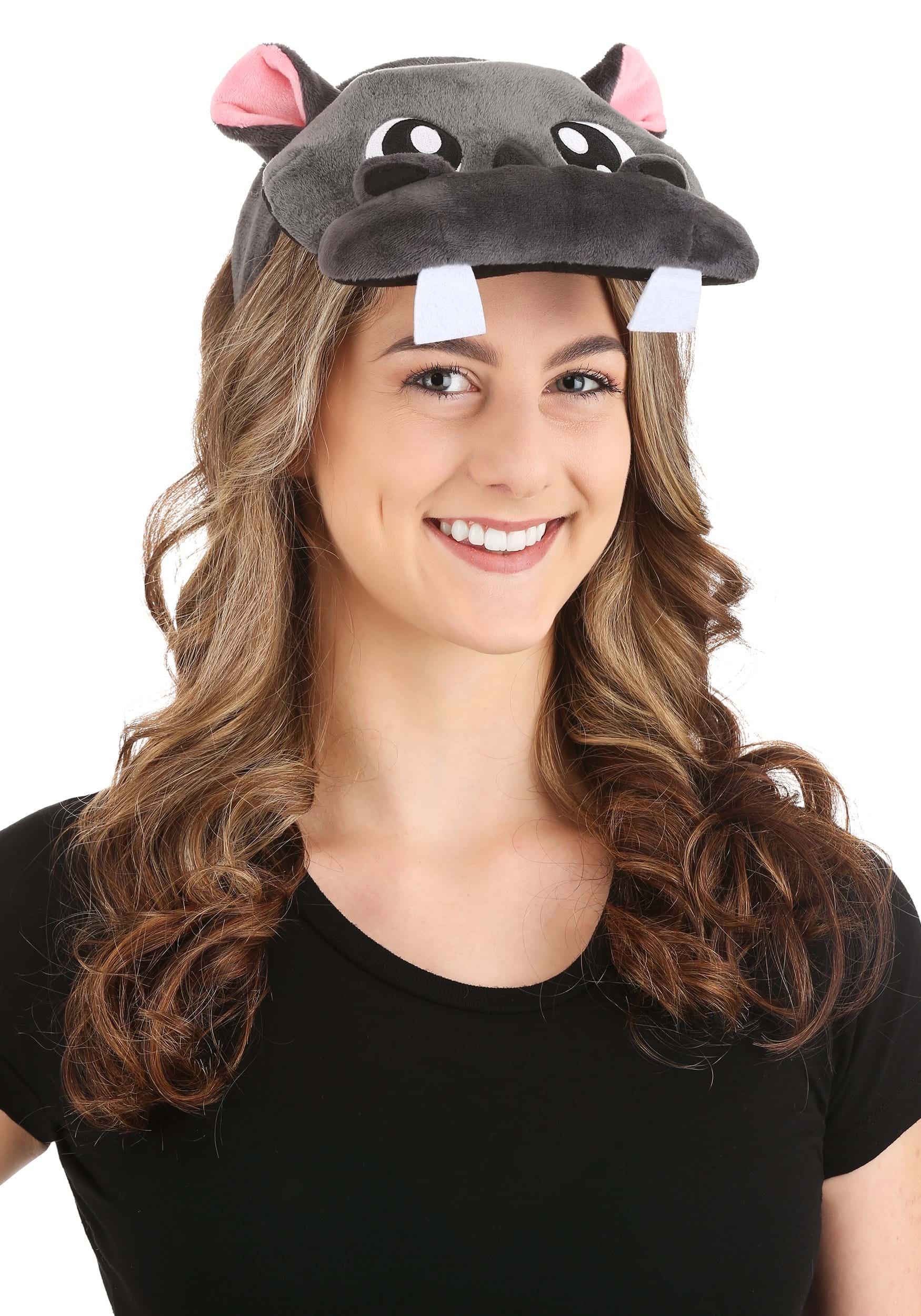 Realistic Hipppo Hat Adjustable Novelty Hippopotamus