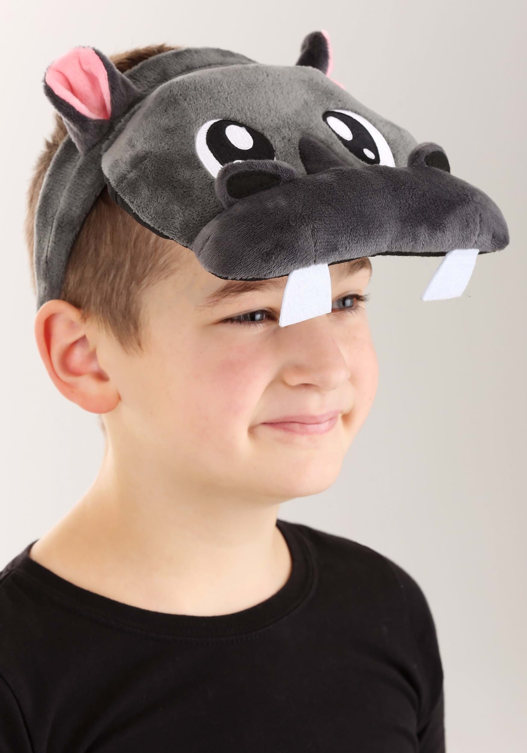 Hippo Plush Headband Costume