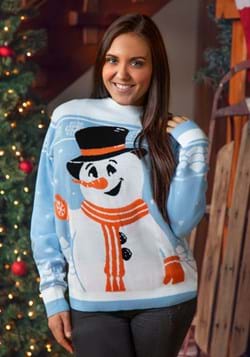 Friendly Snowman Ugly Christmas Sweater for Adults-2 upd