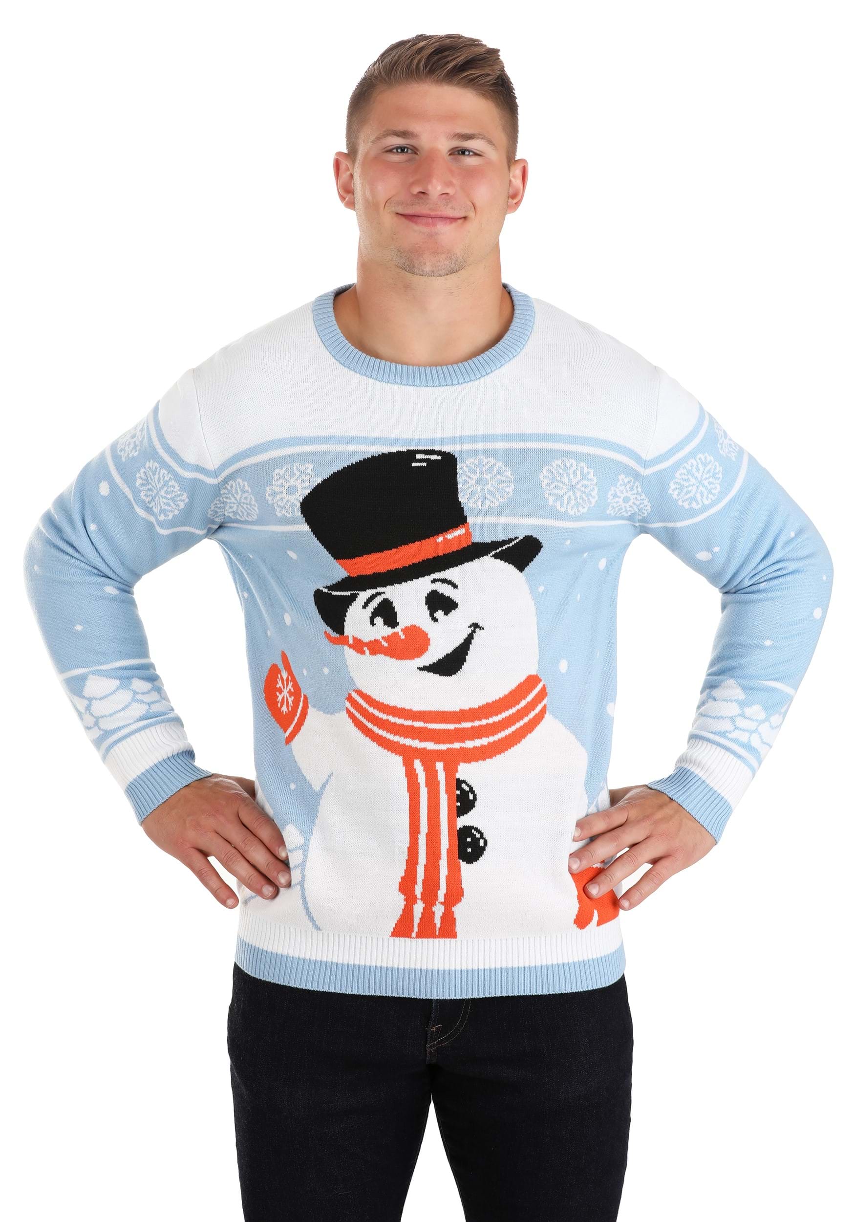Christmas Snowman Cute Snowman Sweater Christmas Family Sweater Gift Idea for Women Cute Christmas Gift Snowman Sweatshirt Let It Snow