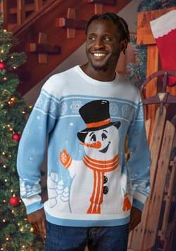 Friendly Snowman Ugly Christmas Sweater for Adults Alt 1