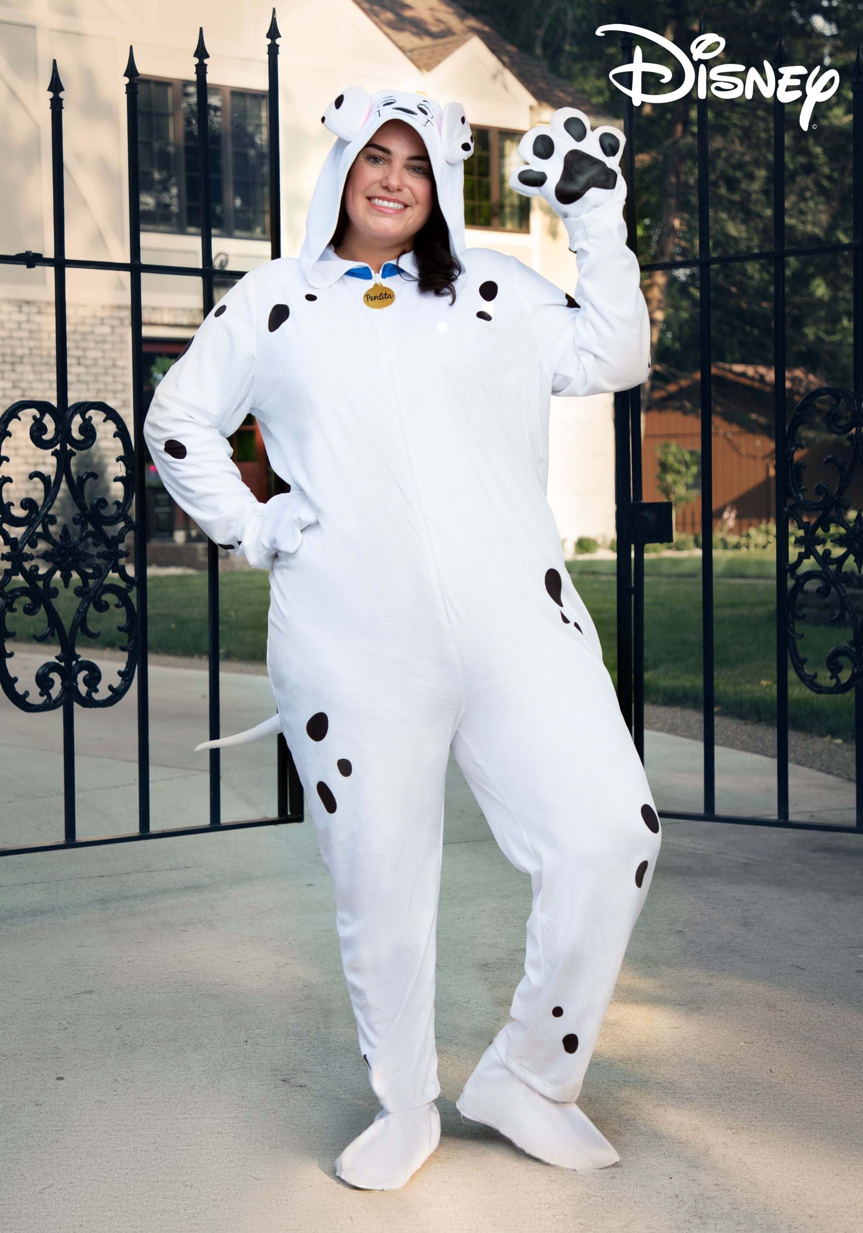 Women's Plus Size 101 Dalmatians Perdita Costume Onesie