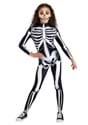 Girl's Jumpsuit Skeleton Costume