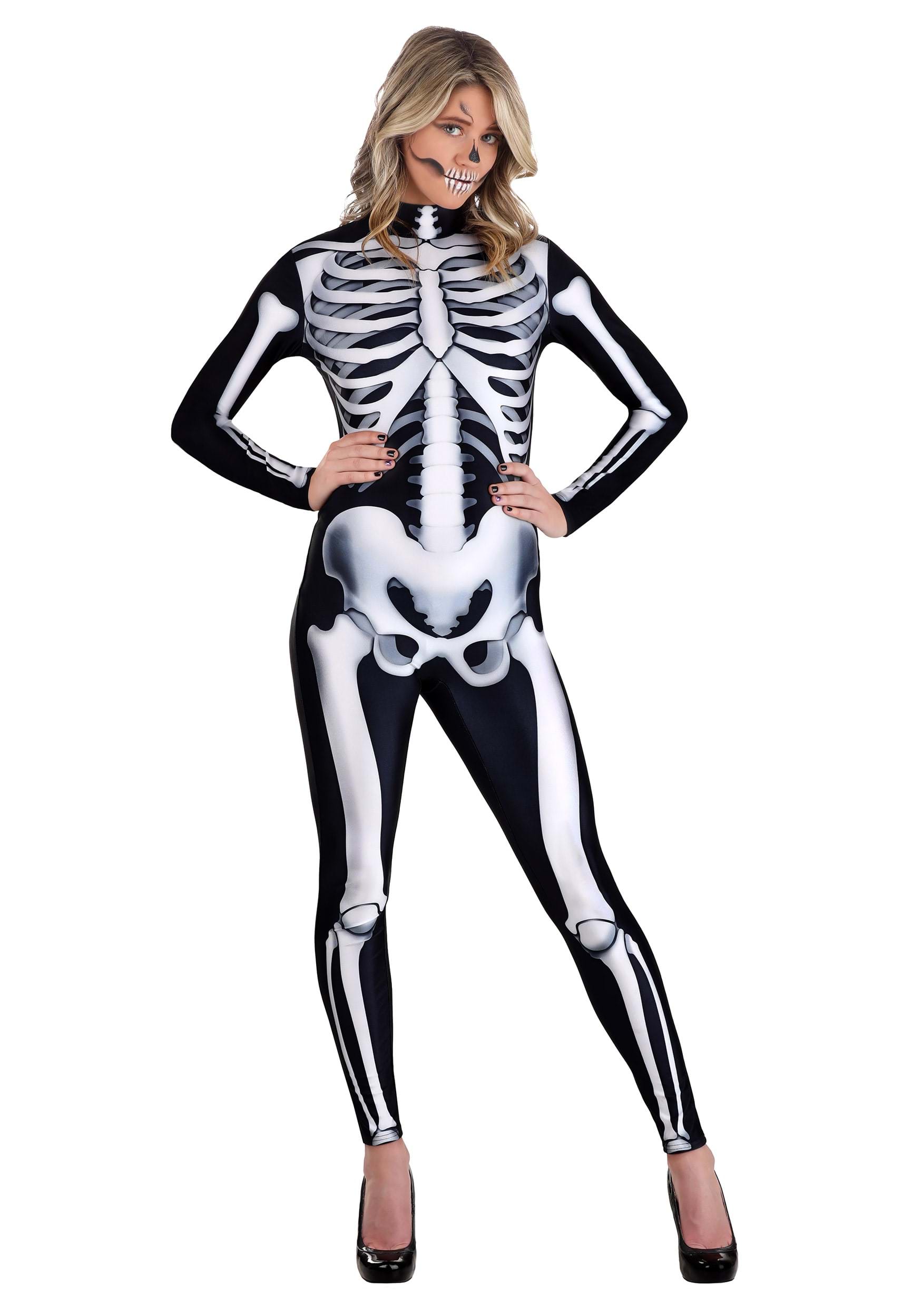delicatesse universiteitsstudent Netelig Women's Skeleton Jumpsuit Costume