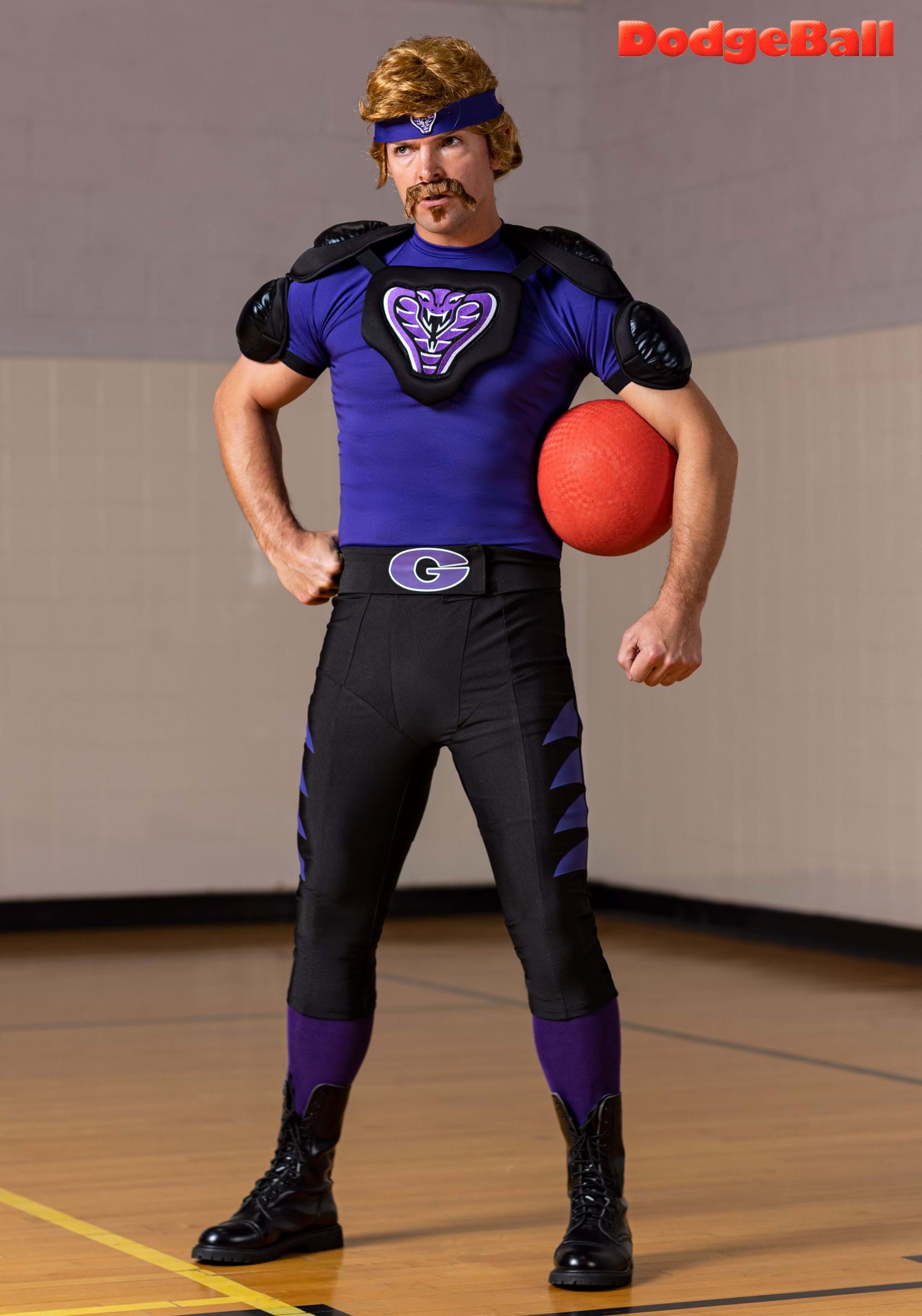 Adult Dodgeball Purple Cobra Costume 0 