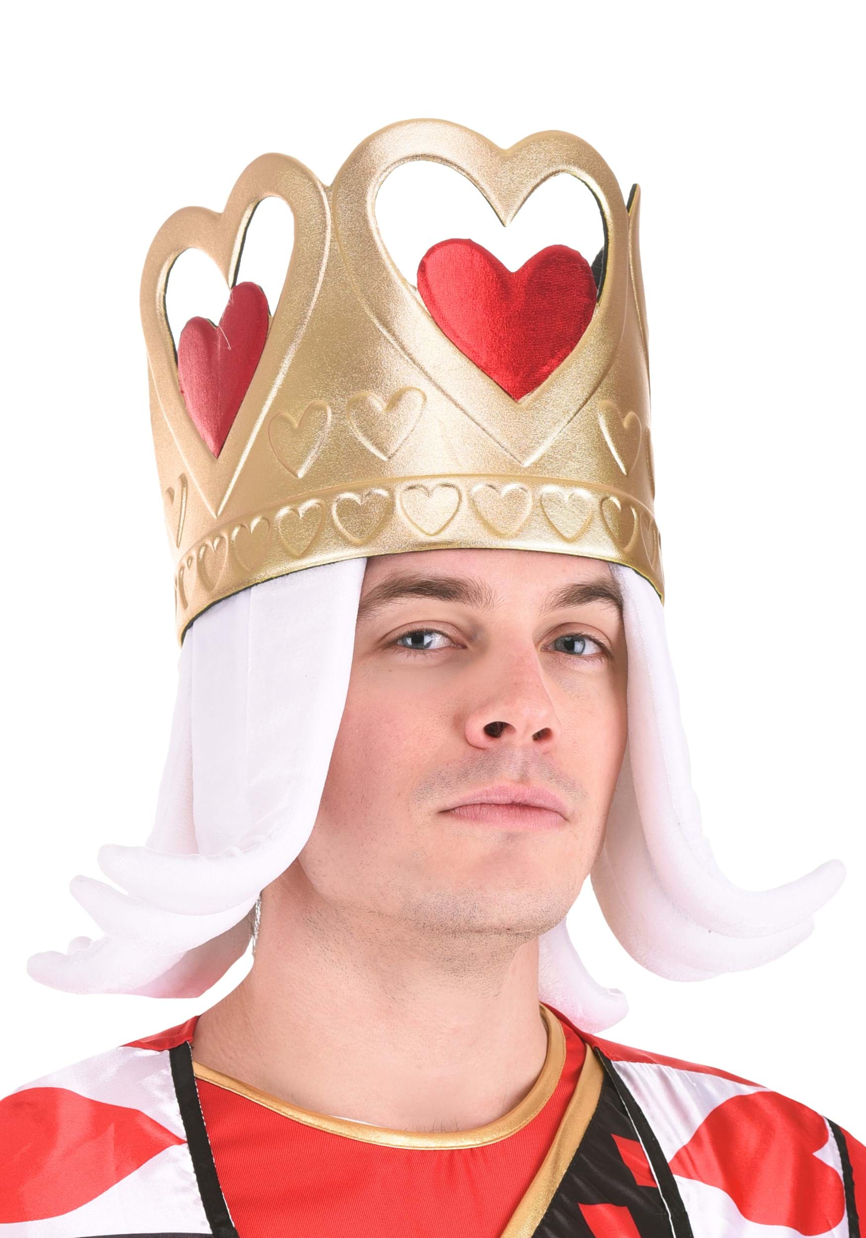 Queen of Hearts Crown, Queen of Heart Costume, Red Heart Gold