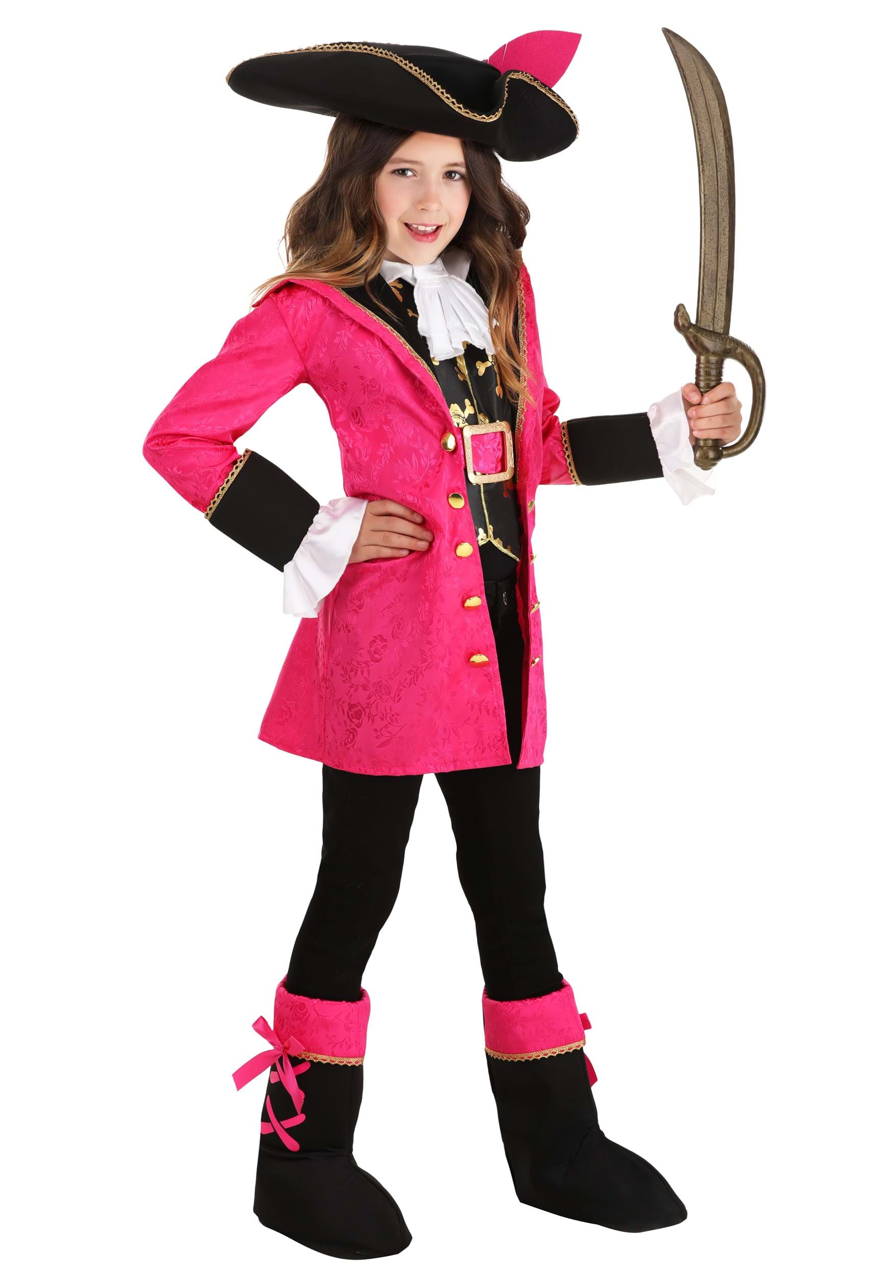 Pink Pirate Skull & Bones Halloween Costume For 18" American Girl Doll Clothes 