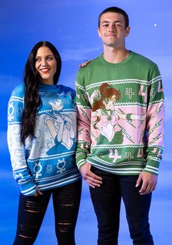Sailor Moon Sailor Mercury Ugly Sweater for Adults | Holiday Sweaters